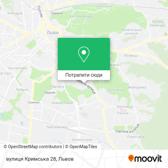 Карта вулиця Кримська 28
