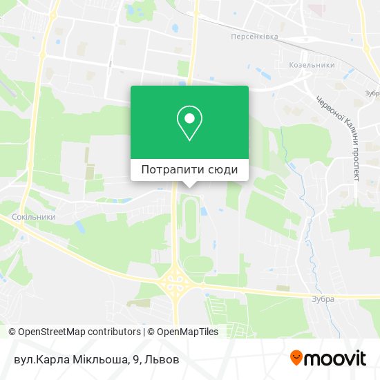 Карта вул.Карла Мікльоша, 9