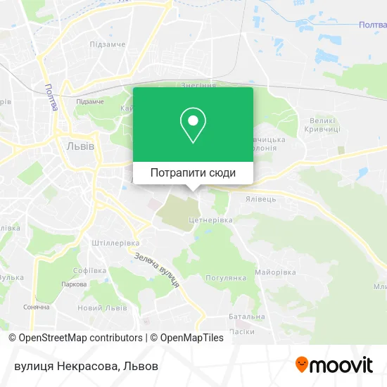 Карта вулиця Некрасова