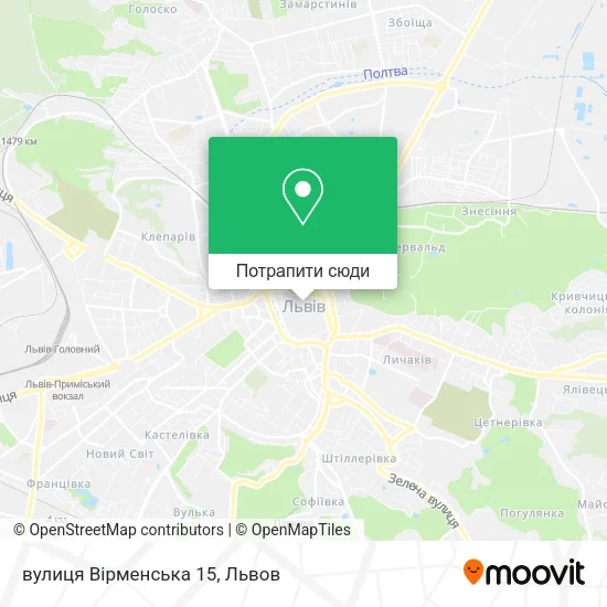 Карта вулиця Вірменська 15