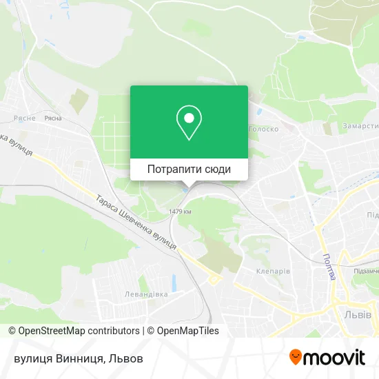 Карта вулиця Винниця