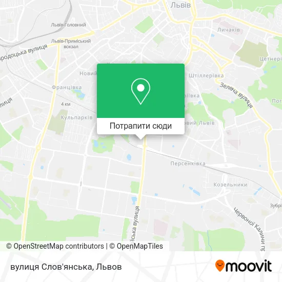 Карта вулиця Слов'янська
