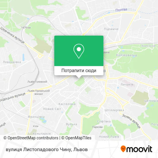 Карта вулиця Листопадового Чину