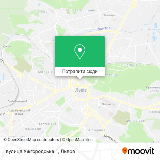 Карта вулиця Ужгородська 1
