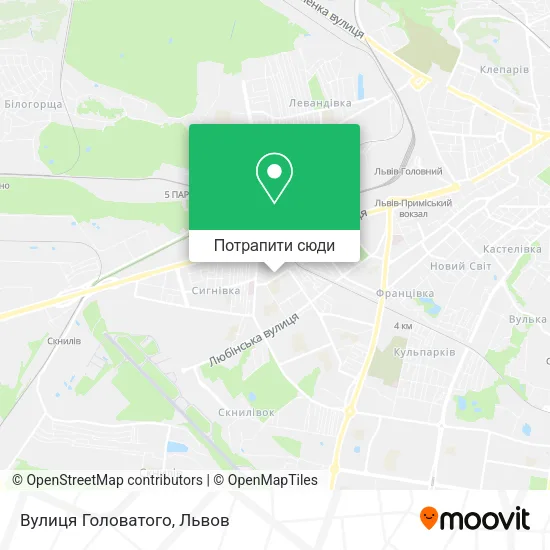 Карта Вулиця Головатого