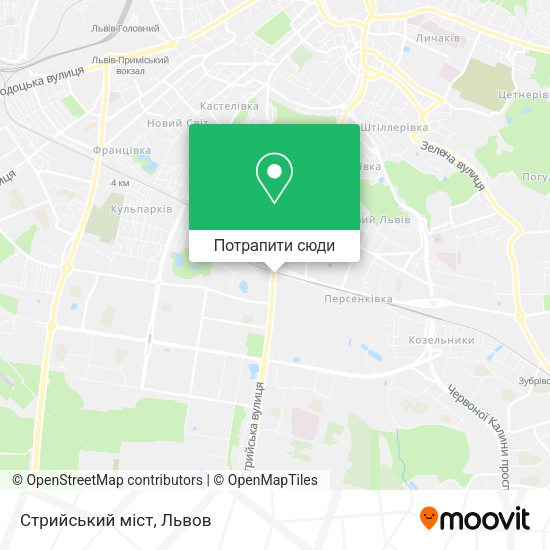 Карта Стрийський міст