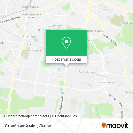 Карта Стрийський міст