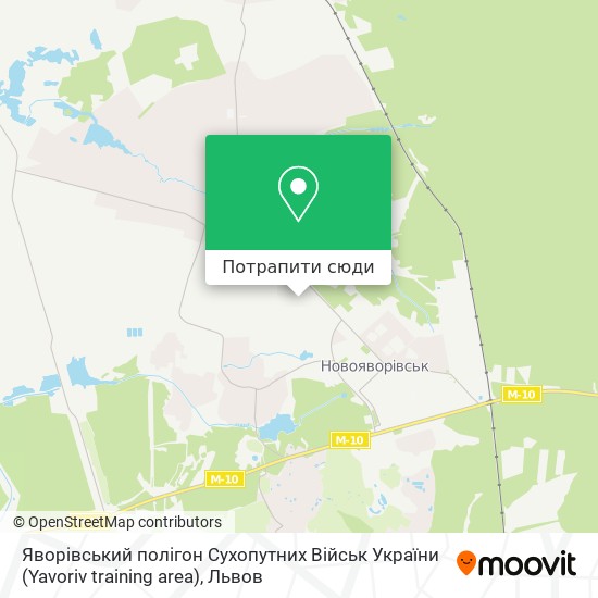 Карта Яворівський полігон Сухопутних Військ України (Yavoriv training area)