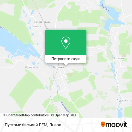 Карта Пустомитівський РЕМ