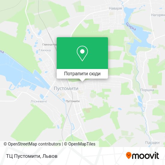 Карта ТЦ Пустомити