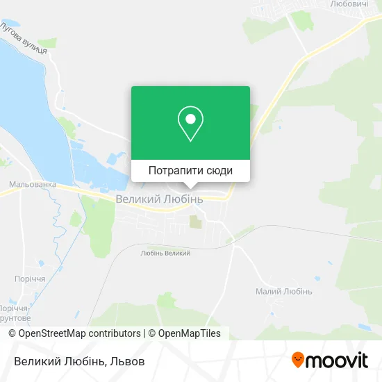 Карта Великий Любінь