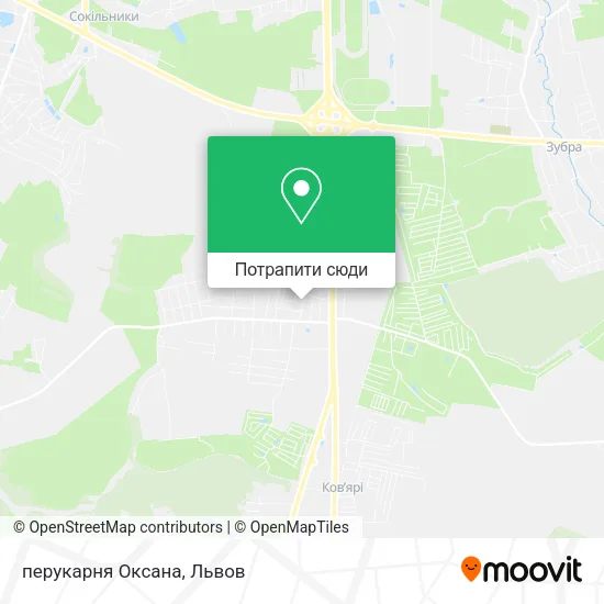 Карта перукарня Оксана