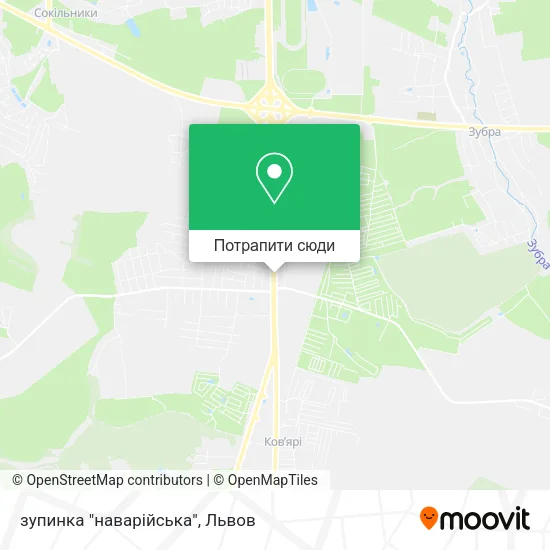 Карта зупинка "наварійська"