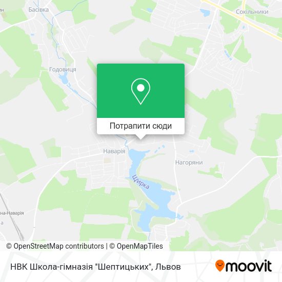 Карта НВК Школа-гiмназiя ''Шептицьких''