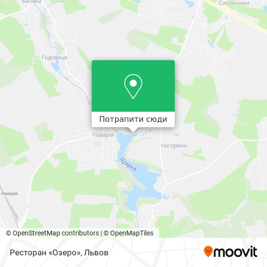 Карта Ресторан «Озеро»