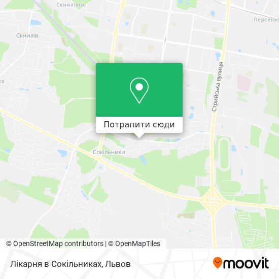 Карта Лікарня в Сокільниках