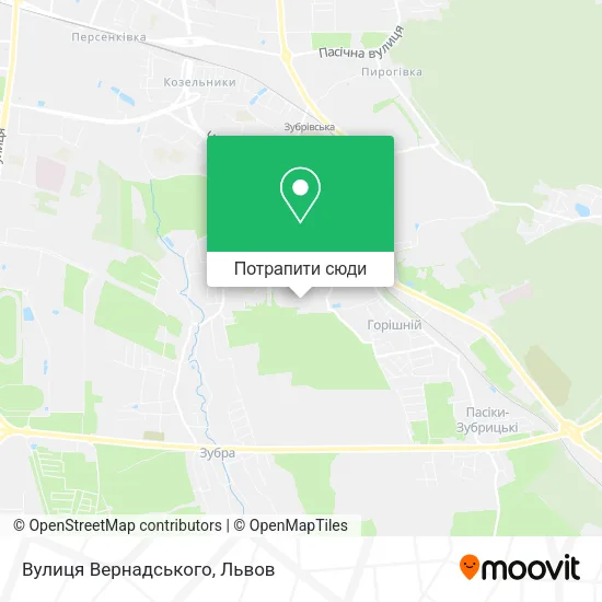 Карта Вулиця Вернадського