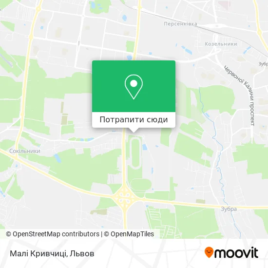 Карта Малі Кривчиці
