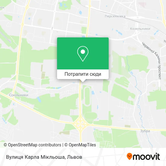 Карта Вулиця Карла Мікльоша