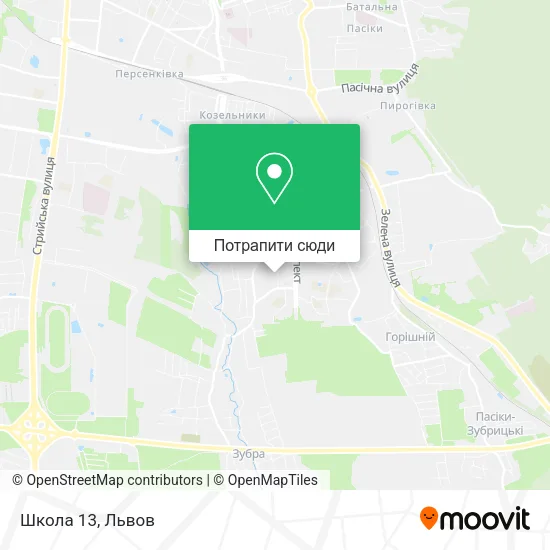 Карта Школа 13