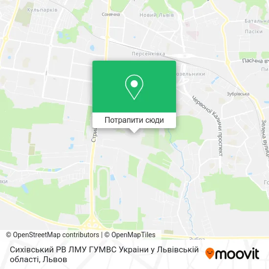Карта Сихівський РВ ЛМУ ГУМВС Украіни у Львівській області