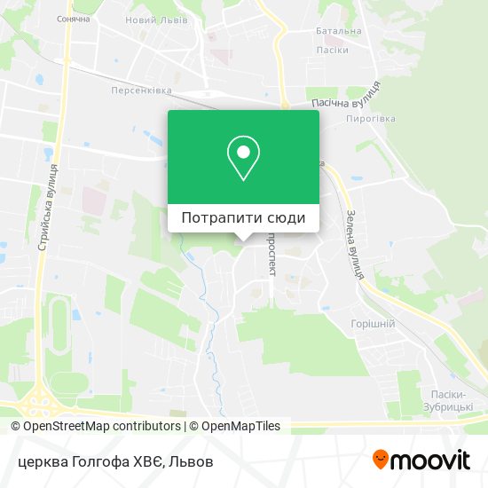 Карта церква Голгофа ХВЄ