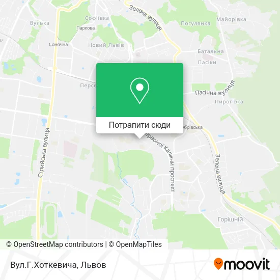 Карта Вул.Г.Хоткевича