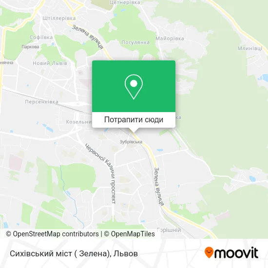 Карта Сихівський міст ( Зелена)