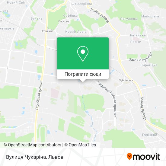 Карта Вулиця Чукаріна