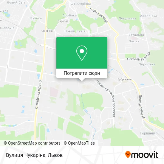 Карта Вулиця Чукаріна
