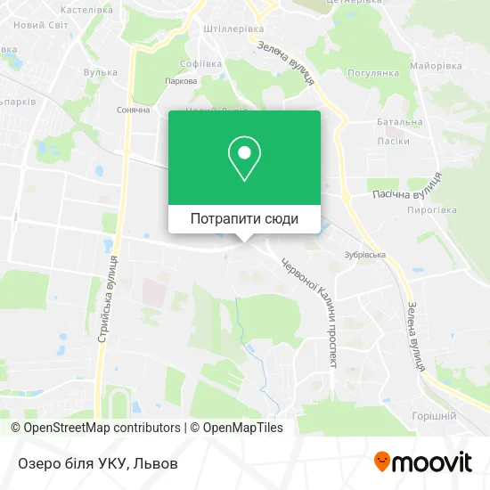 Карта Озеро біля УКУ