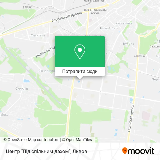 Карта Центр "Під спільним дахом"
