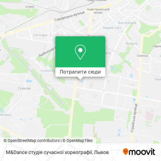 Карта M&Dance студія сучасної хореографії