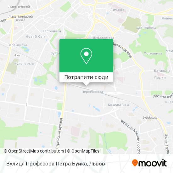 Карта Вулиця Професора Петра Буйка