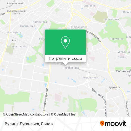 Карта Вулиця Луганська