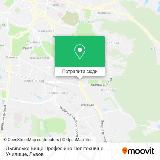 Карта Львівське Вище Професійно Політехнічне Училище