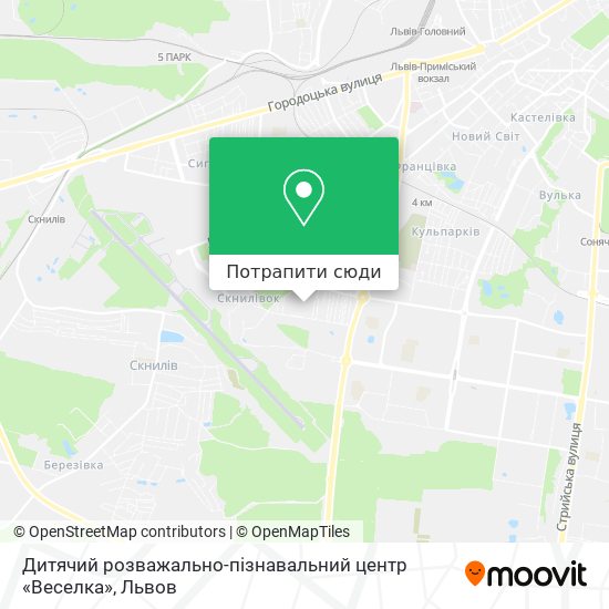 Карта Дитячий розважально-пізнавальний центр «Веселка»