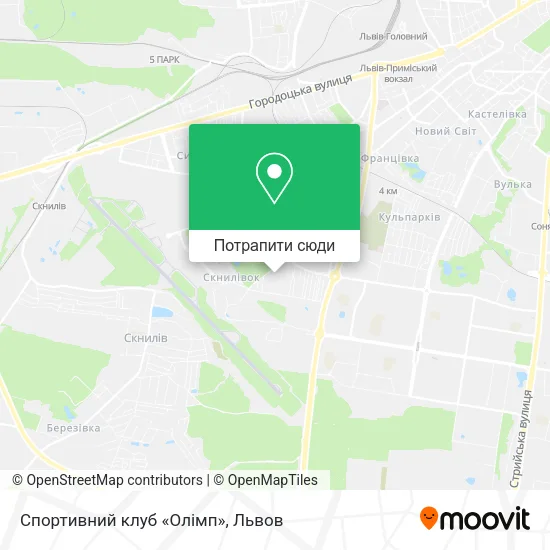 Карта Спортивний клуб «Олімп»