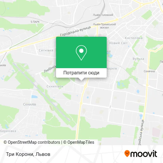 Карта Три Корони
