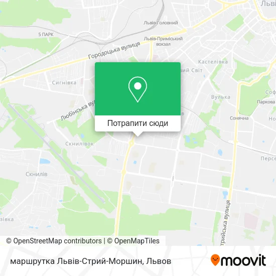 Карта маршрутка Львів-Стрий-Моршин