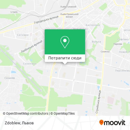 Карта Zdoblew