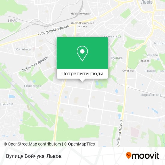 Карта Вулиця Бойчука