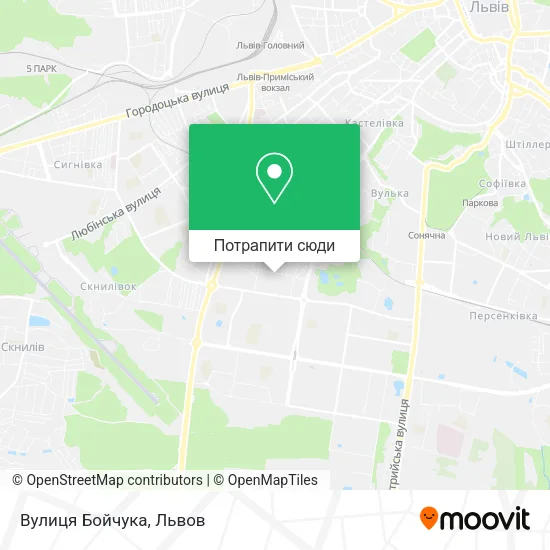 Карта Вулиця Бойчука
