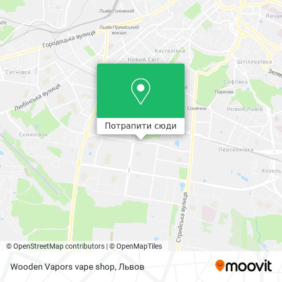 Карта Wooden Vapors vape shop