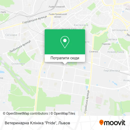 Карта Ветеринарна Клініка "Pride"