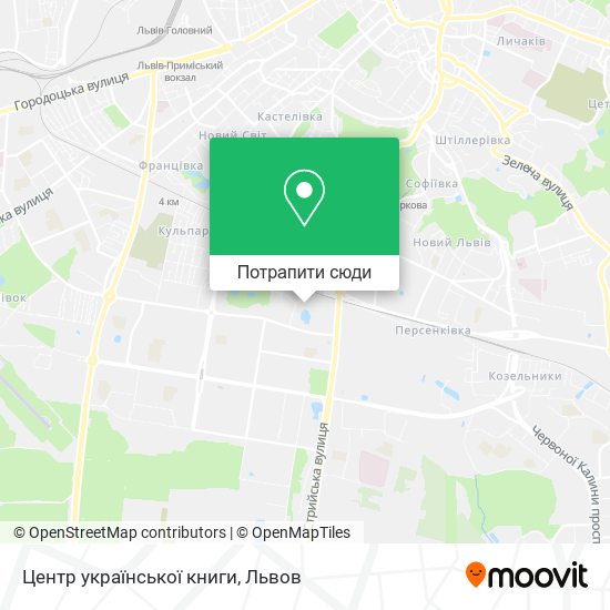 Карта Центр української книги