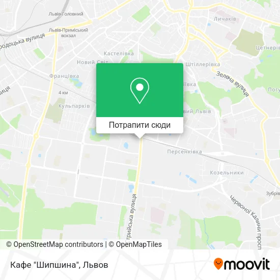 Карта Кафе "Шипшина"