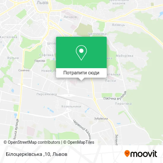 Карта Білоцерківська  ,10