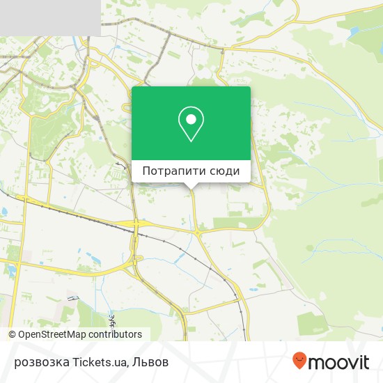 Карта розвозка Tickets.ua