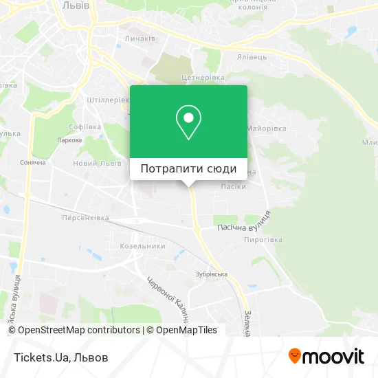 Карта Tickets.Ua